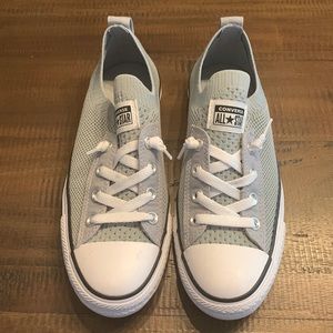 Women’s grey Converse slip on shoes. Size 7.5
